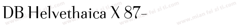 DB Helvethaica X 87字体转换